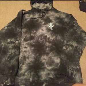 Tie dye moon graphic hoodie mens